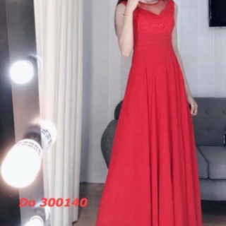 Đầm maxi phối ren