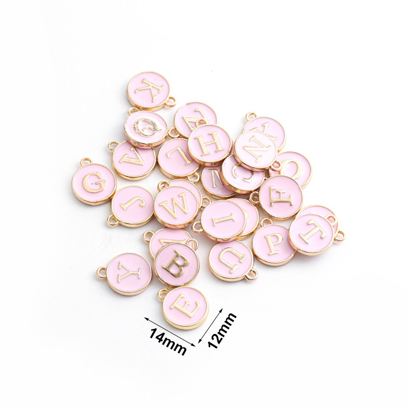 Bộ 26 mặt dây chuyền hình chữ cái từ a - z nhiều màu tùy chọn xinh xắn