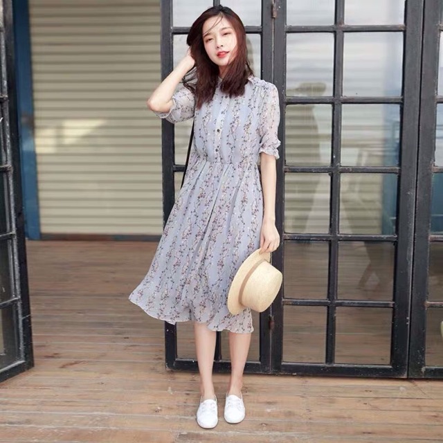 Váy đầm voan hoa dáng dài váy maxi đi biển MS37 | BigBuy360 - bigbuy360.vn