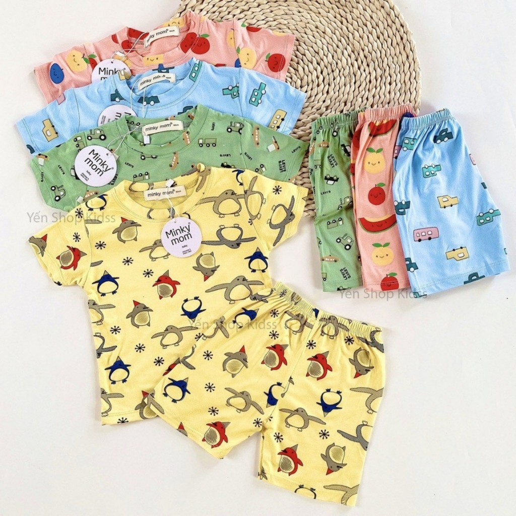 Bộ Minkymom thun lạnh cộc tay OTO cho bé