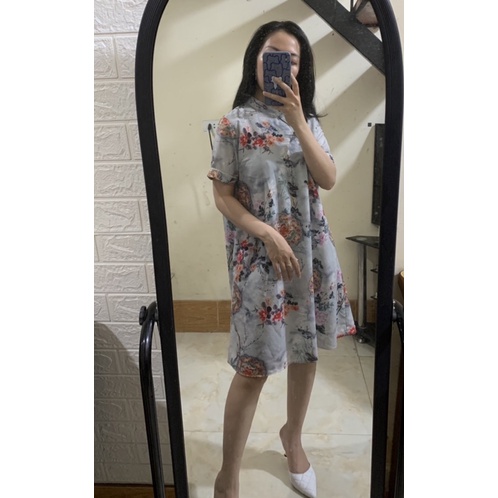 Váy sườn xám dáng suông cách tân thanh lý