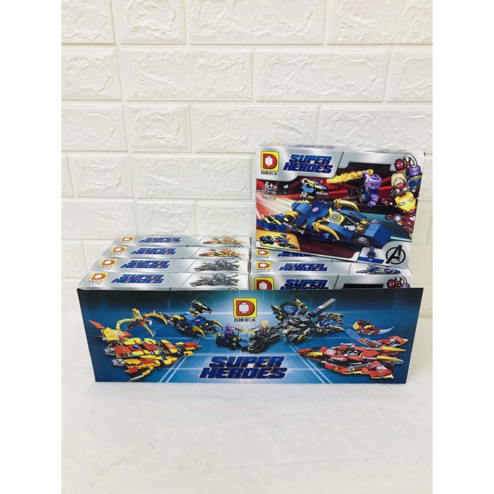 BỘ SƯU TẬP LEGO HỘP NHỎ CÁC LOẠI - lego zombie, đua thuyền, avenger, chiến sĩ, siêu nhân robot