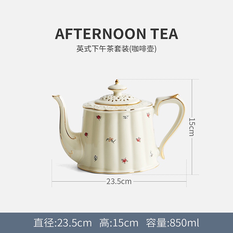 Bộ Tách Trà Bằng Gốm Sứ Phong Cách retro Châu Âu