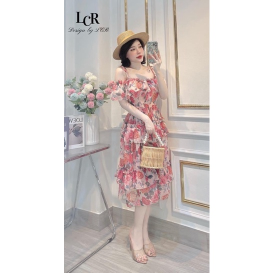 (Free Ship) Đầm Voan Tầng Hai Dây Siêu Đẹp UP Valetina Shop