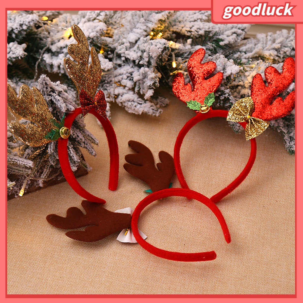 Băng đô cài tóc đính nơ phong cách giáng sinh trọng lượng nhẹ