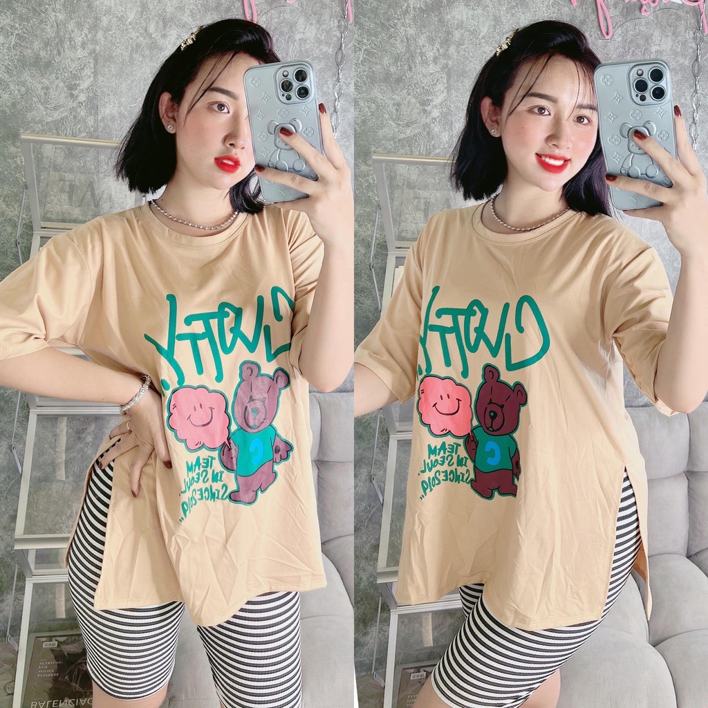 Đồ bộ nữ, set đồ bộ quần ngố thun cotton gân borip và áo xẻ tà ngắn tay form rộng freesize thun cotton, đồ bộ mặc ở nhà