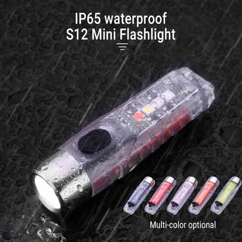 Móc Khóa Đèn Pin S12 Kích Thước Nhỏ Gọn 400 Lumens Dùng Cho Cắm Trại