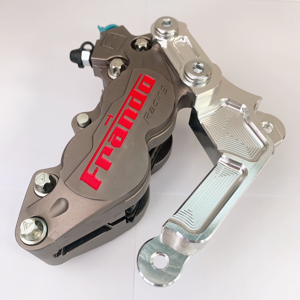 CHÍNH HÃNG 100% ❌ COMBO HEO_DẦU MOD FRANDO 4PISTON ĐỐI XỨNG (Màu Xám) ❌ PÁT TRƯỚC_CNC XE VARIO đi đĩa size 260mm 267mm