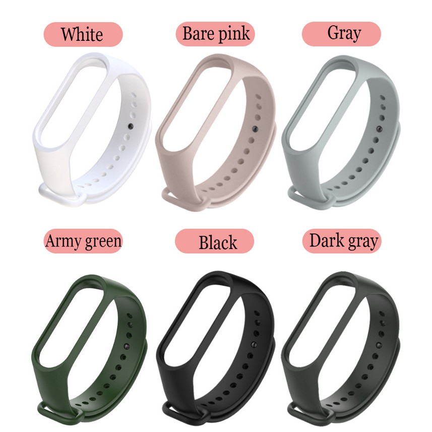 Dây Đeo Silicon Thay Thế Cho Đồng Hồ Thông Minh Xiaomi Mi 3 4