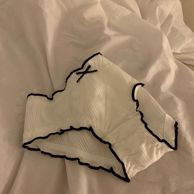 Quần lót cotton mềm mại thoáng khí kháng khuẩn màu trơn thiết kế đơn giản cho nữ