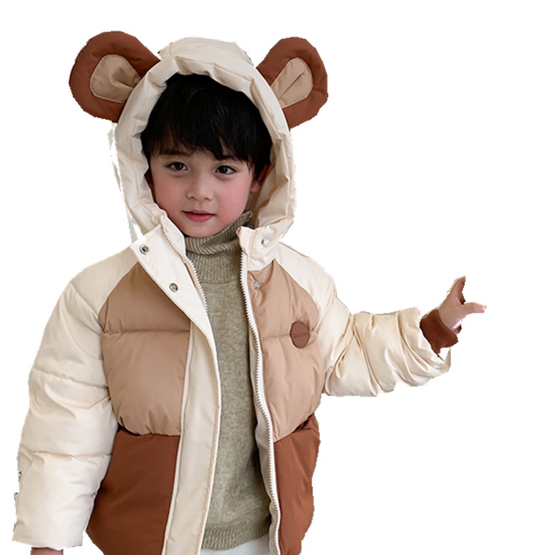 Áo Khoác Nhồi Bông Phong Cách Hàn Quốc Dễ Thương Thời Trang Mùa Đông Cho Bé FK1F