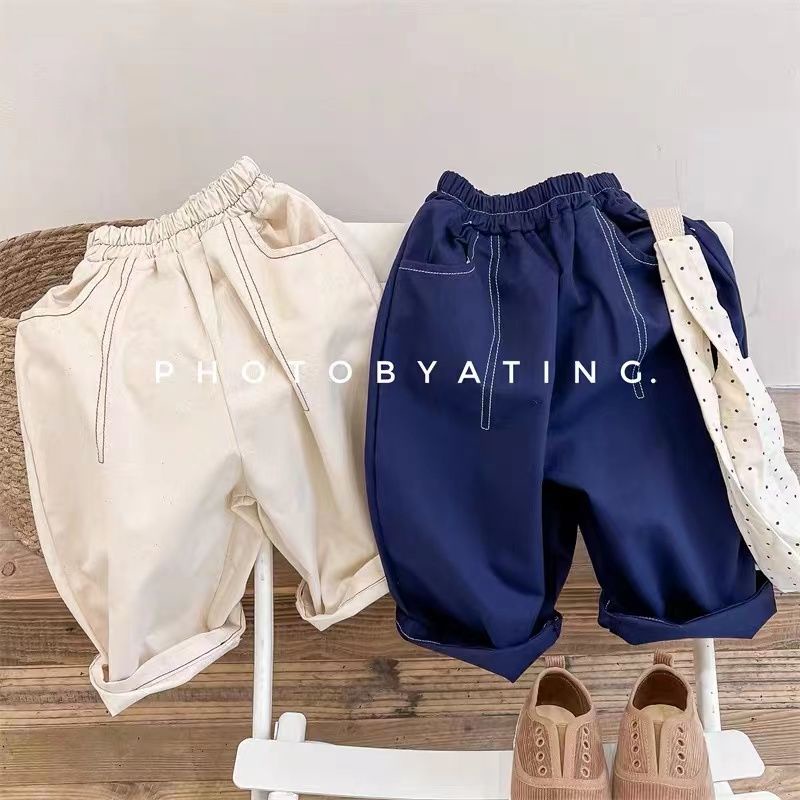 [Babycat] Hàng Có Sẵn Quần Harem Cotton Phong Cách Nhật Hàn Hàn Quốc Thời Trang Mùa Xuân Cho Bé Trai Và Bé Gái