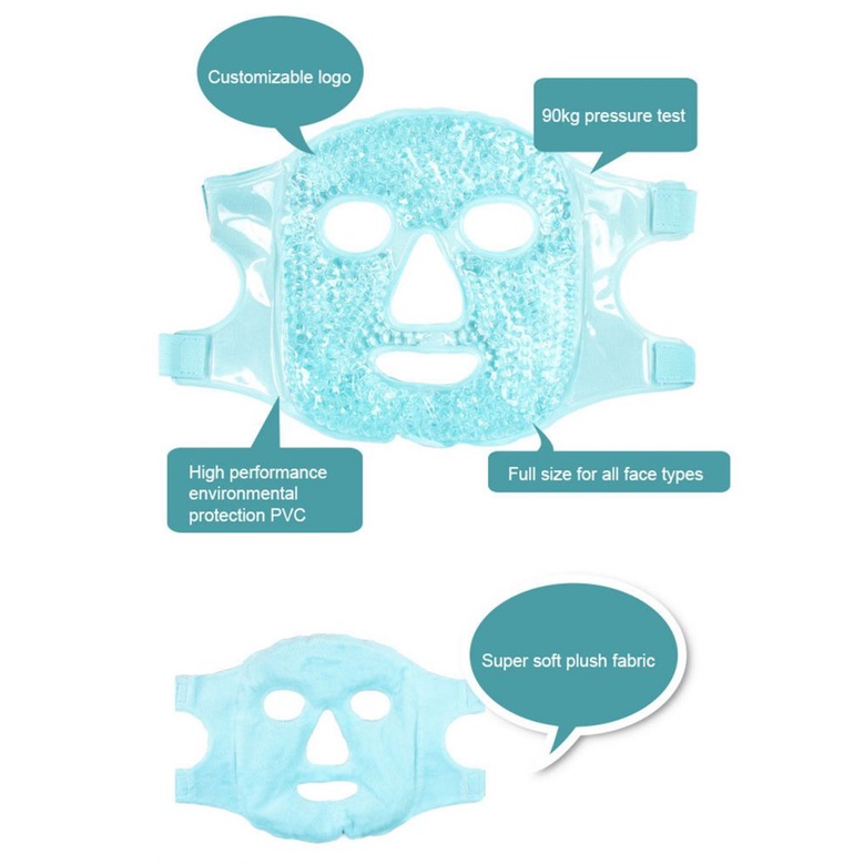 Mặt nạ gel PVC làm mát giảm mệt mỏi có thể tái sử dụng | BigBuy360 - bigbuy360.vn