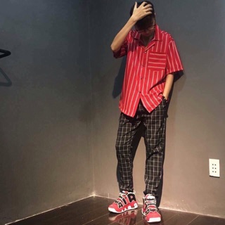 Plaid pants - Quần caro - Đen to
