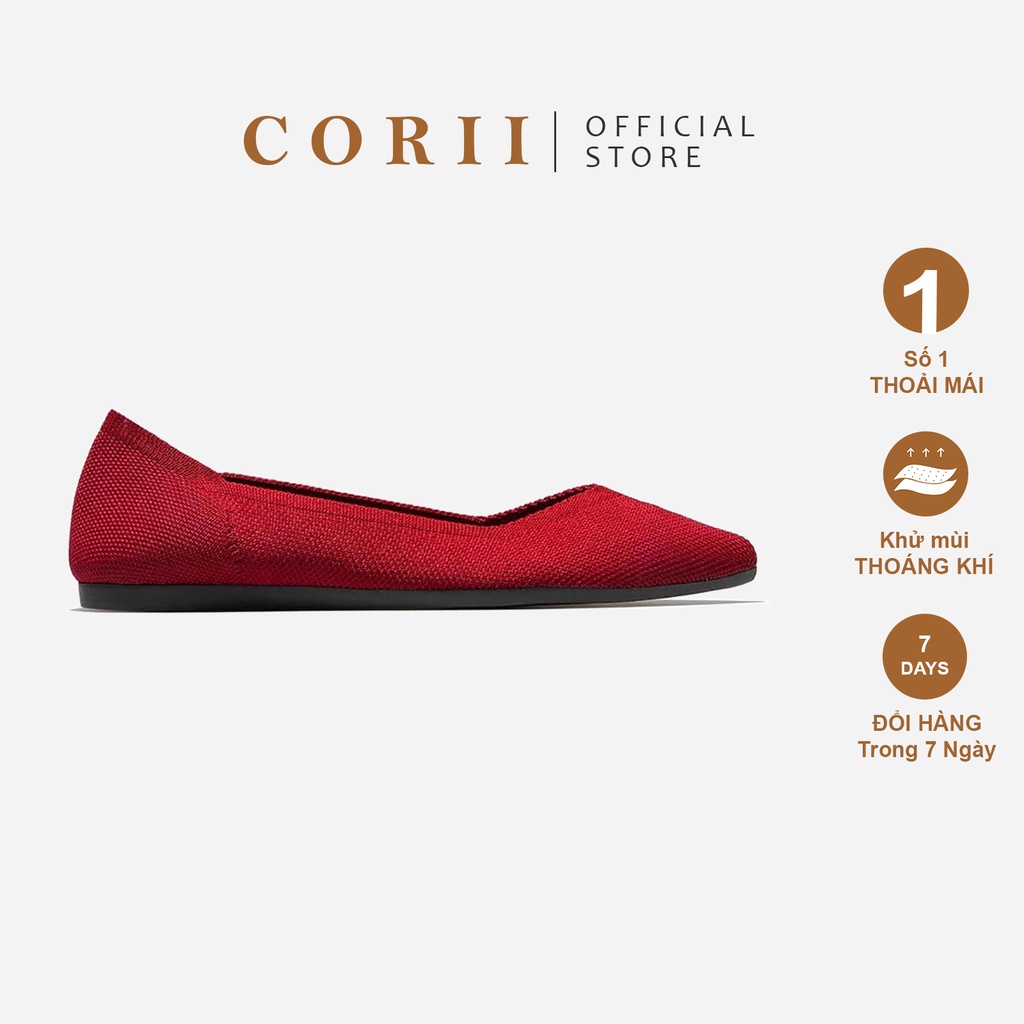 CORII - Giày Búp Bê Deep Secret 2.0 Thời Trang và Thoải Mái Nhất - CR01 Đỏ