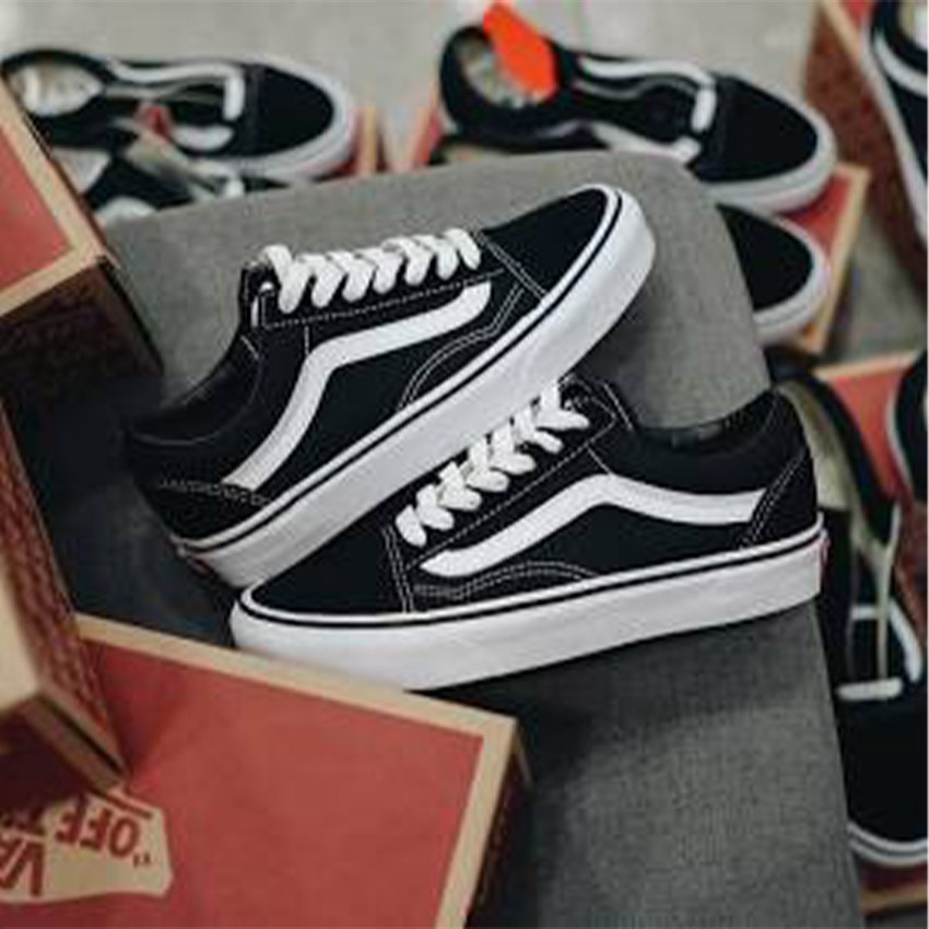 Giày vans old đen sọc trắng nam nữ giá rẻ abata năng động trẻ chung, hotboy 86