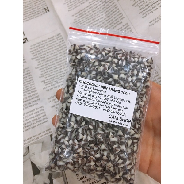 Chocochip đen trắng và đen 100g