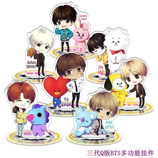 Standee các thành viên nhóm BTS và BT21 ARMY