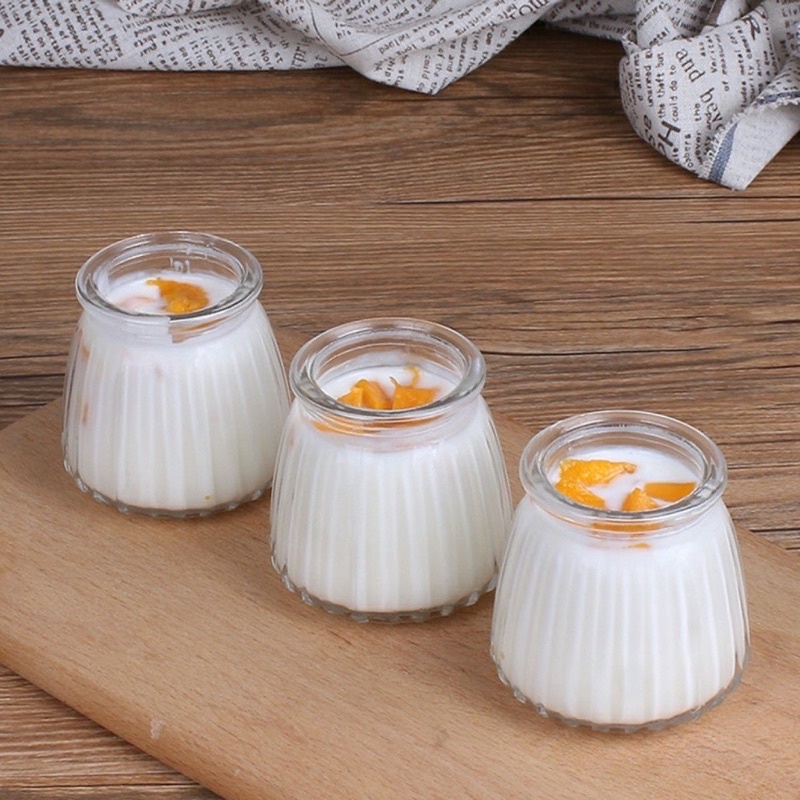 Hũ thuỷ tinh vân sọc kèm nắp 100ml, đựng đồ ăn dặm cho bé siêu xinh