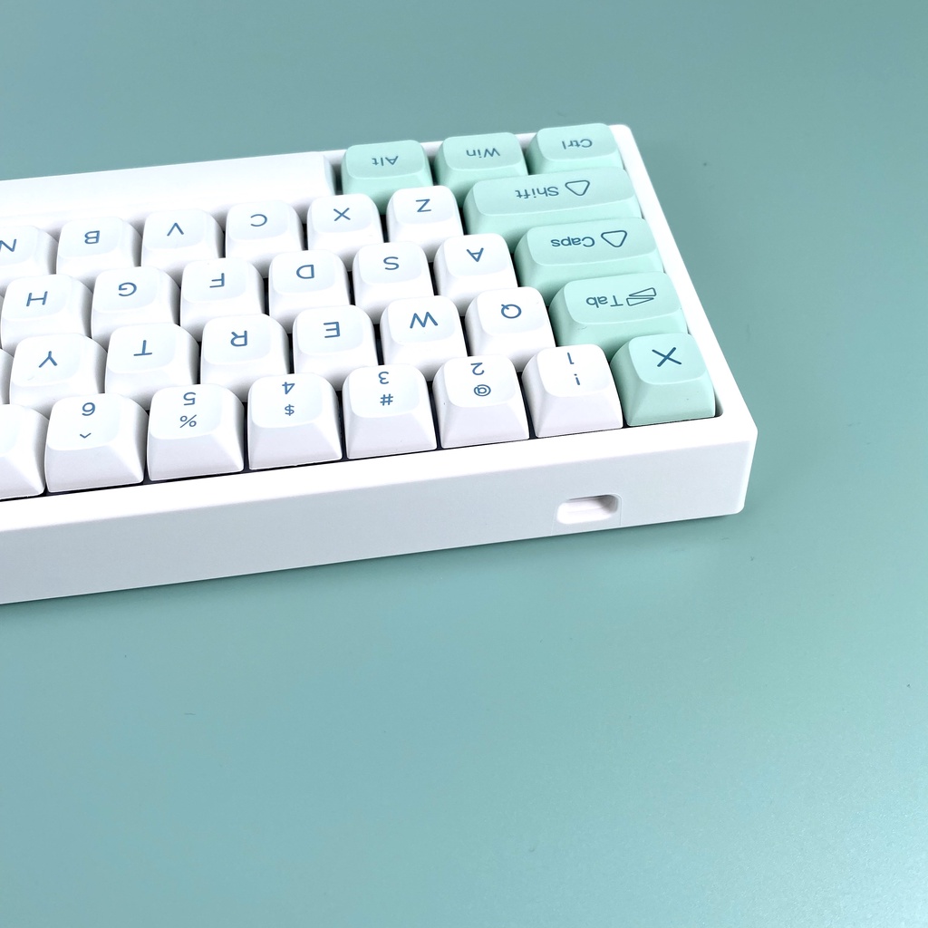 Ice Mint Keycap 132 phím tông màu bạc hà thiết kế XDA PBT hỗ trợ bàn phím 61/64/68/78/84/87/96/980/108
