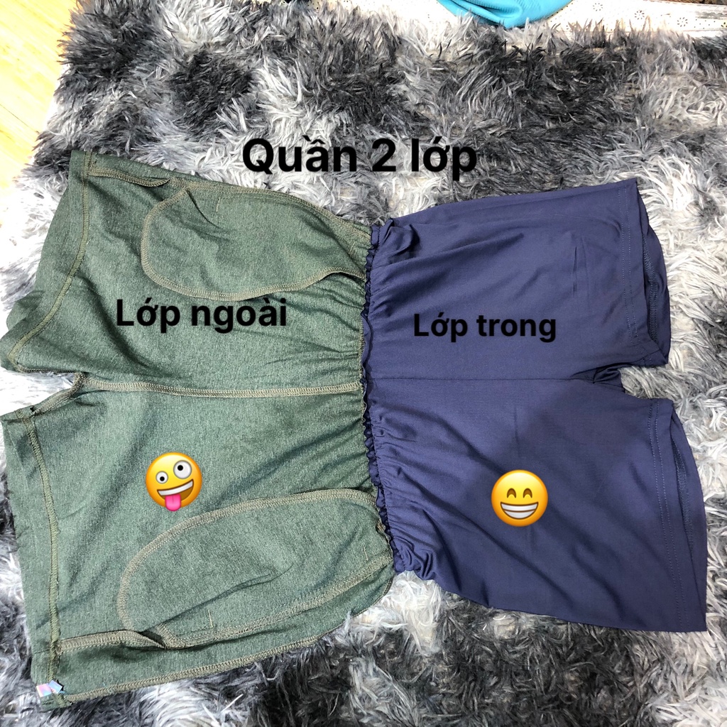 Quần 2 Lớp Chạy Bộ Running Thể Thao hàng vnxk chất dù cao cấp siêu thoáng mát