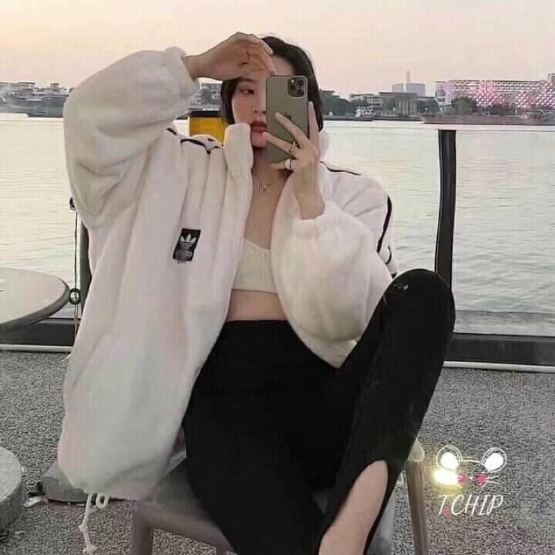 [CÓ ẢNH THẬT] Áo Khoác Gấu Cute Chất Lông Dày Đẹp- Áo Nỉ Lông Mũ Gấu Xám Hot FREESHIP