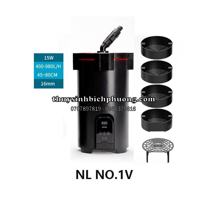 LỌC THÙNG NETLEA V1 PRO CAO CẤP CHUYÊN DỤNG LỌC BỤI BẨN NUÔI VI SINH CHO HỒ CÁ THỦY SINH