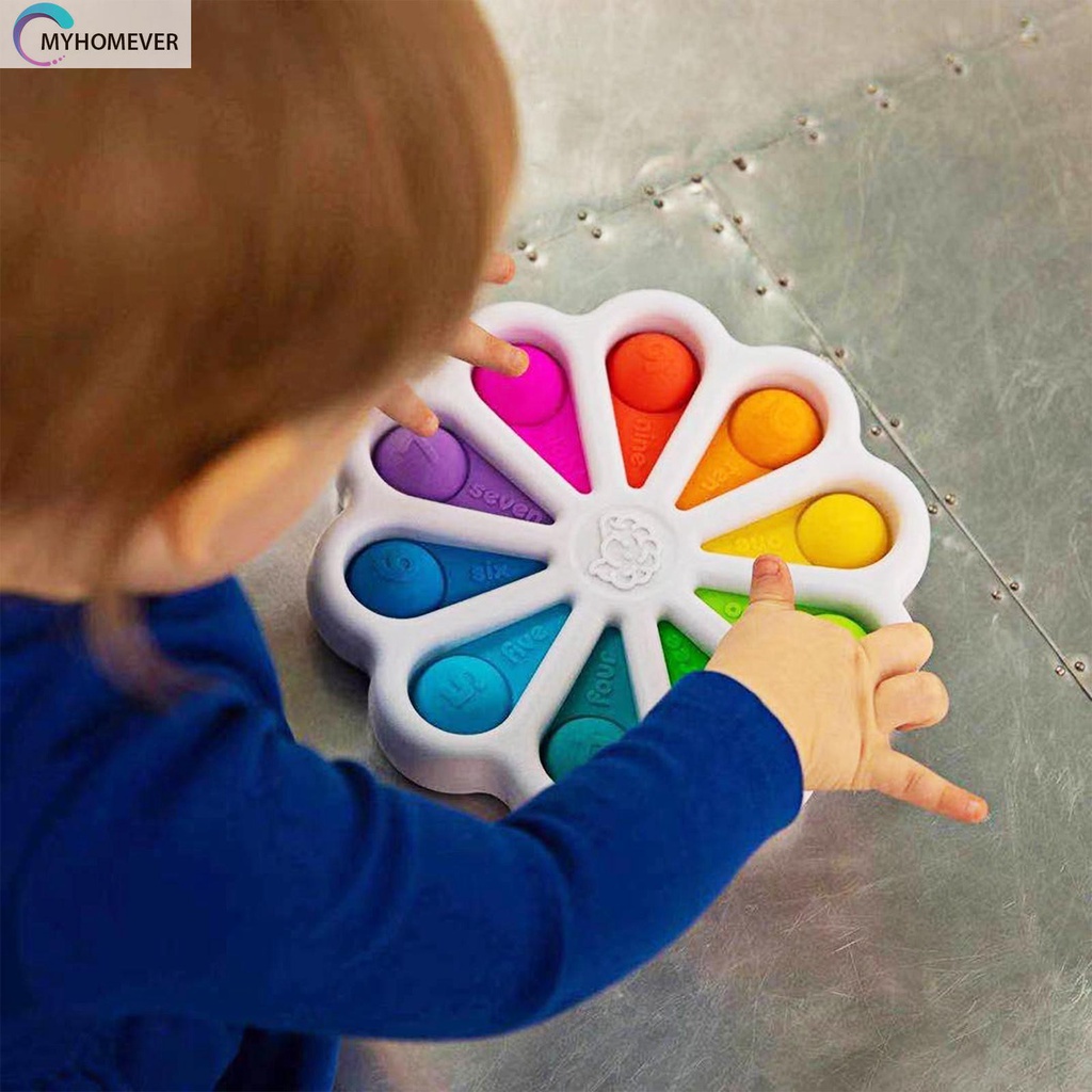 Pop It Fidget Đồ chơi Simple Dimple Fidget Đồ chơi Silicone Sensory Popper Early Education Keychain