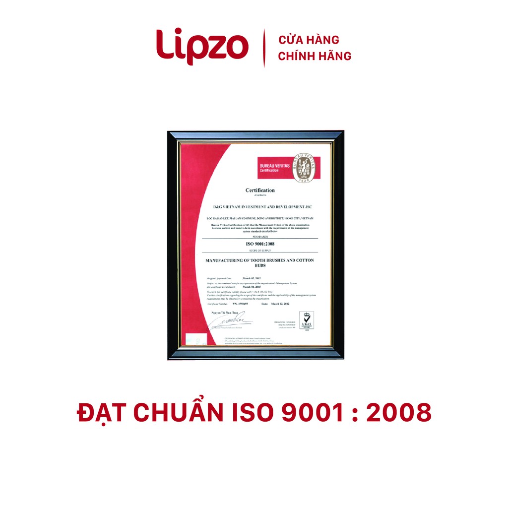 Bàn Chải Đánh Răng Lipzo Ruby Gold Dành Cho Nhạy Cảm Công Nghệ Chỉ Tơ Vàng Xoắn Kép Nano Kháng Khuẩn Hút Ẩm Khử Mùi