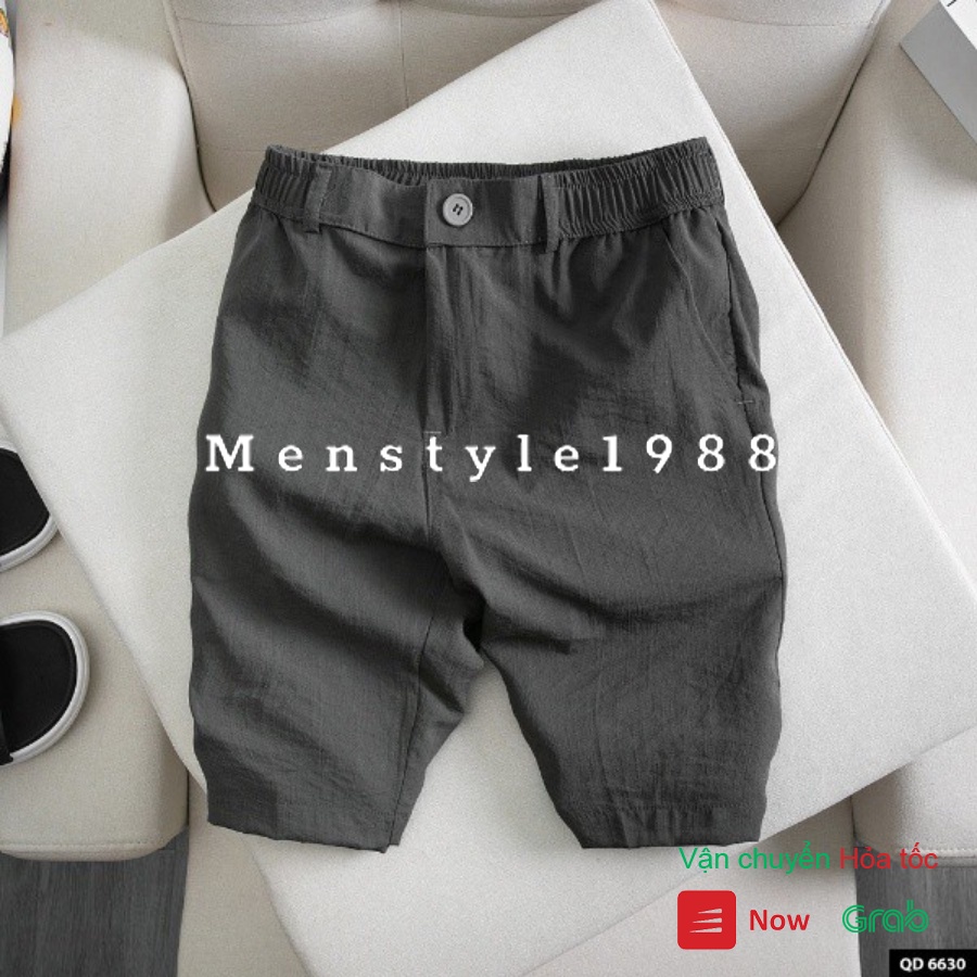 Quần đùi nam chất liệu vải đũi mềm mịn thoáng mát mùa hè | BigBuy360 - bigbuy360.vn