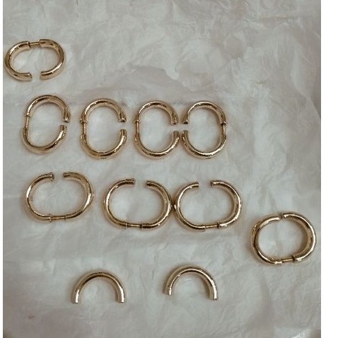 1 cặp Khoen U gắn nắp túi 2cm màu vàng(2 chiếc), dùng để luồn xích hoặc làm quai xách - Phụ kiện làm túi ví handmade