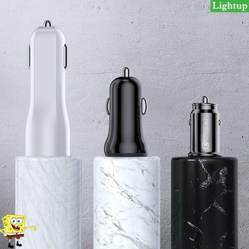 Dual USB Multi-function Car Charger Type-c And Qc3.0 Dual USB Car Charger