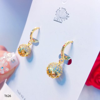 Bông tai nữ, khuyên tai tòn ten trái cầu đính đá cao cấp Orin T626