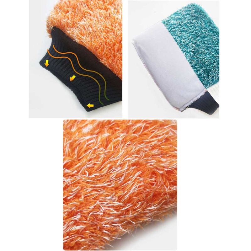 Găng Tay Đánh Bóng Xe Hơi Bằng Vải Sợi Bông Không Xù Nhanh Chóng Thông Dụng