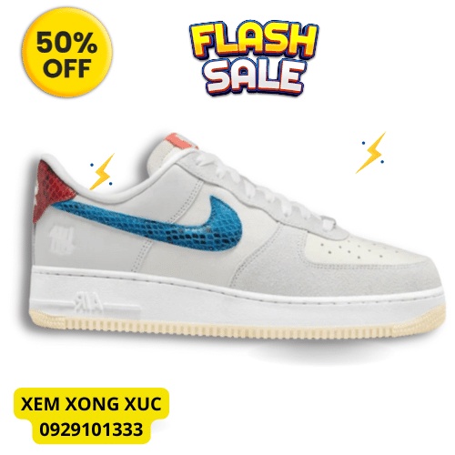 Giày AF1 Xám Vệt Xanh, Giày Air Force 1 Low SP Undefeated 5 On It Dunk vs. AF1 Dunk Vệt Xanh Cực Chất 2022 Full Box