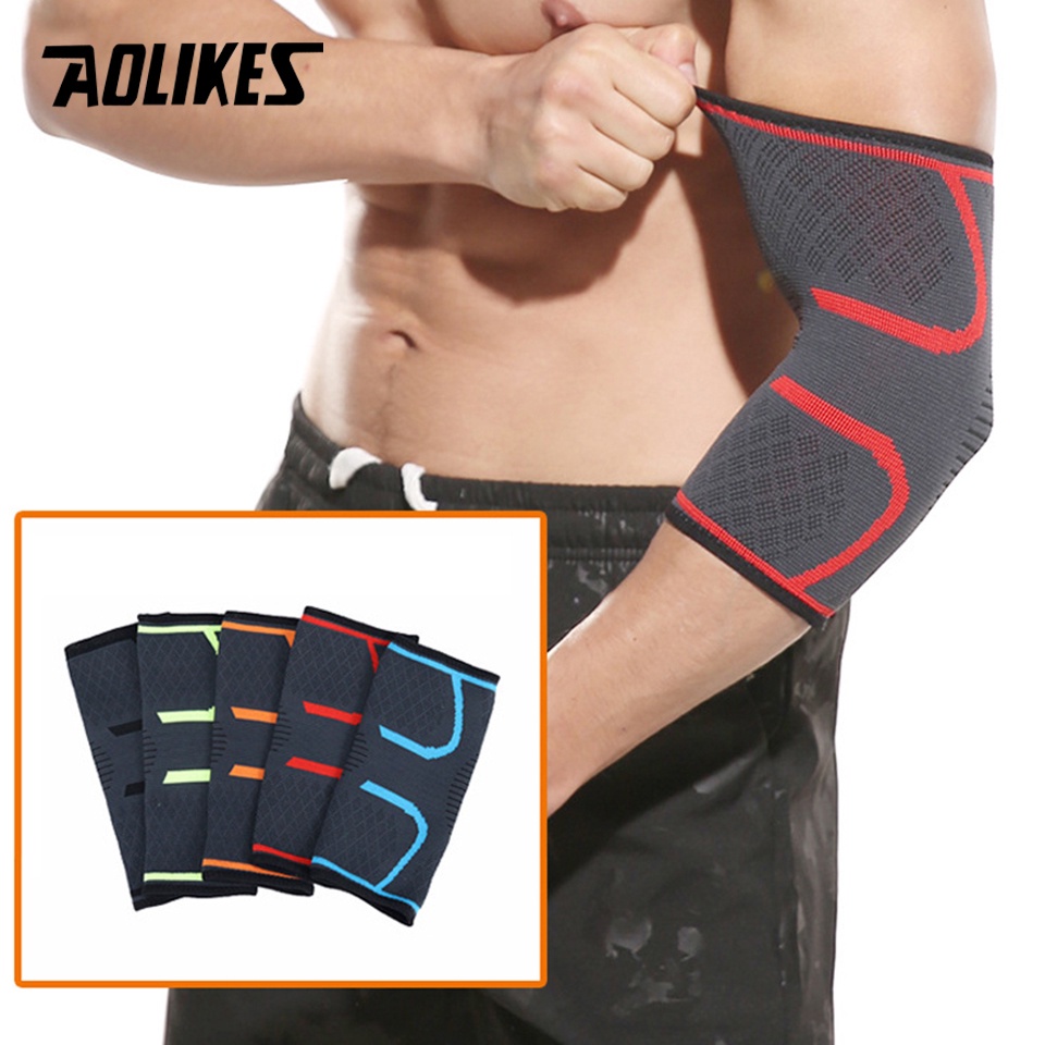 AOLIKES 1 Băng Quấn Bảo Vệ Khuỷu Tay Co Giãn Thấm Hút Mồ Hôi Khi Chơi Thể Thao