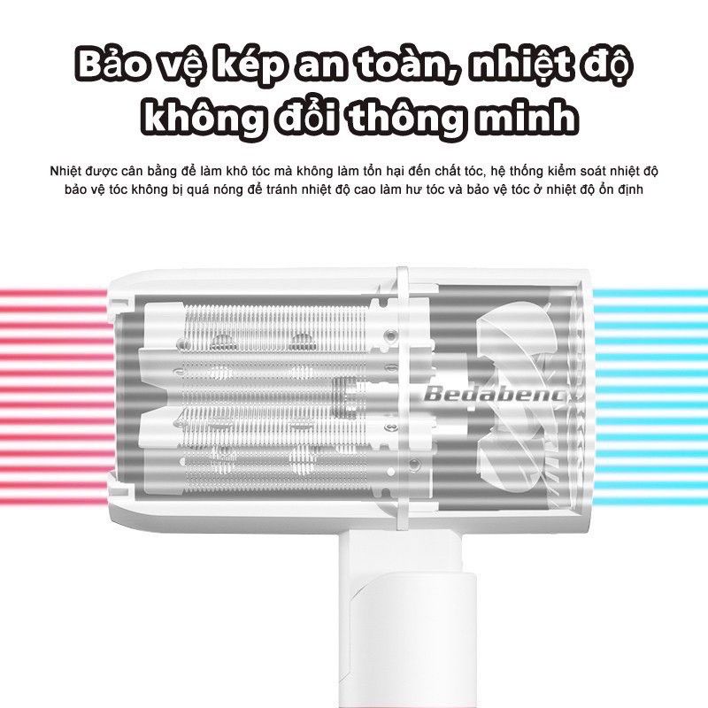 Máy sấy tóc mini gấp gọn tạo kiểu tóc chuyên nghiệp công suất 1000w BD07