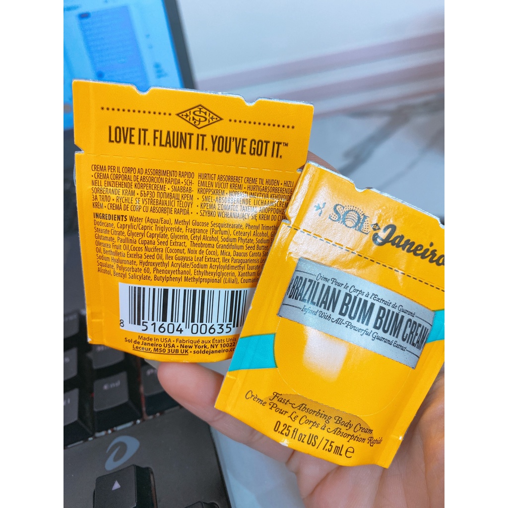 Kem dưỡng da tay Sol de Janeiro Brazilian Bum Bum Cream 7,5ml