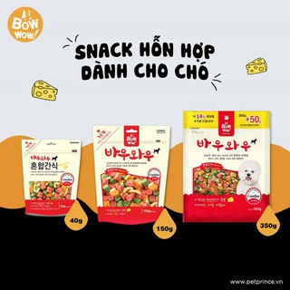 Snack dinh dưỡng Bowwow Snack Mix hỗn hợp bánh thưởng cho chó 350g