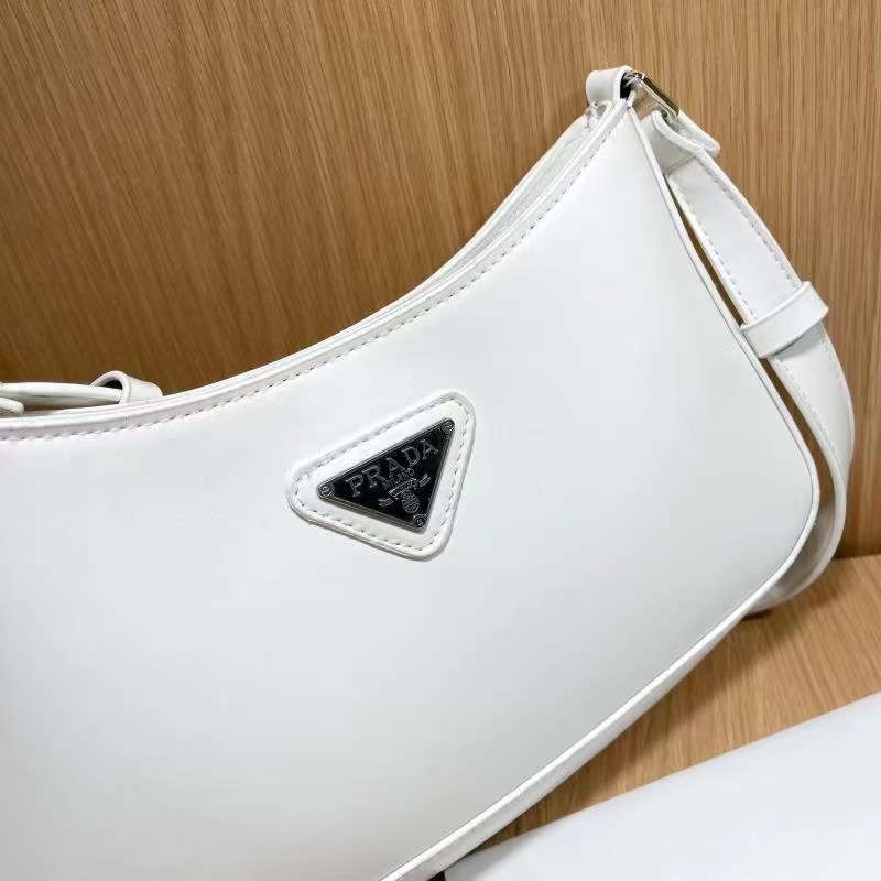 PRADA Retro Phụ Nữ Túi Xách PU Leather Shopping Shoulder Bag Totes Ladies Elegant Solid Color Casual Baguette Bag