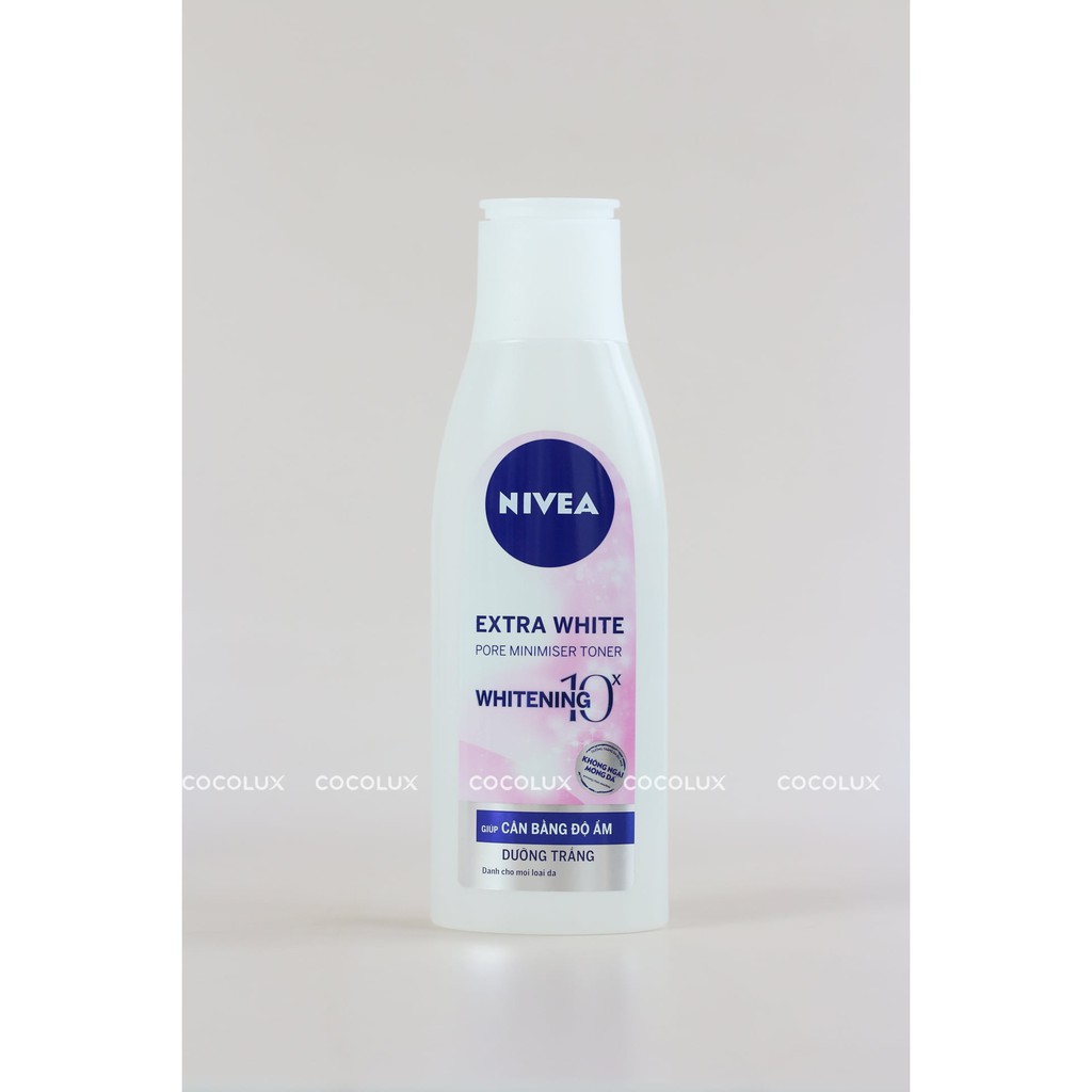 Nước hoa hồng NIVEA dưỡng trắng & se khít lỗ chân lông 200ml[COCOLUX]