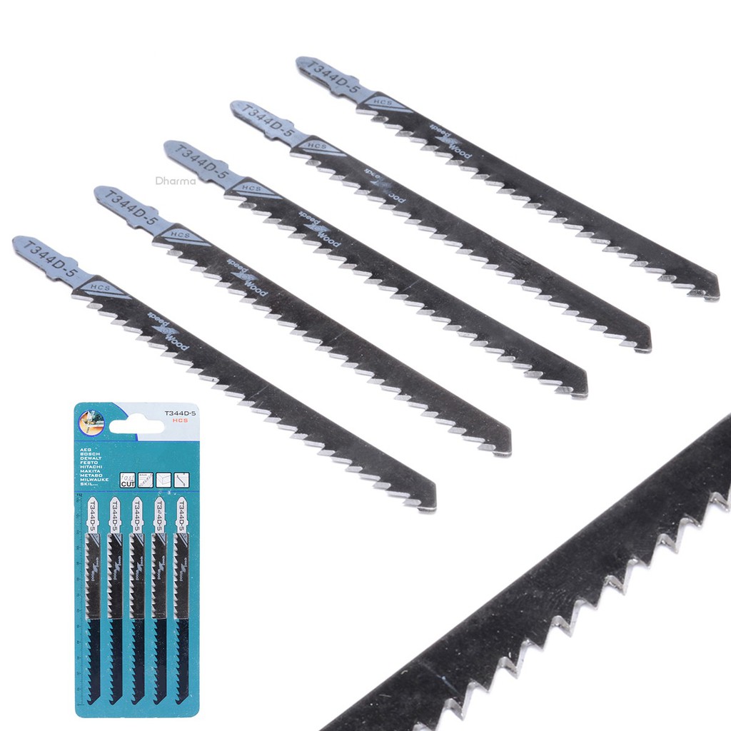 Set 5 Lưỡi Cưa T344D Dài 132mm Dùng Cắt Gỗ Chuyên Dụng