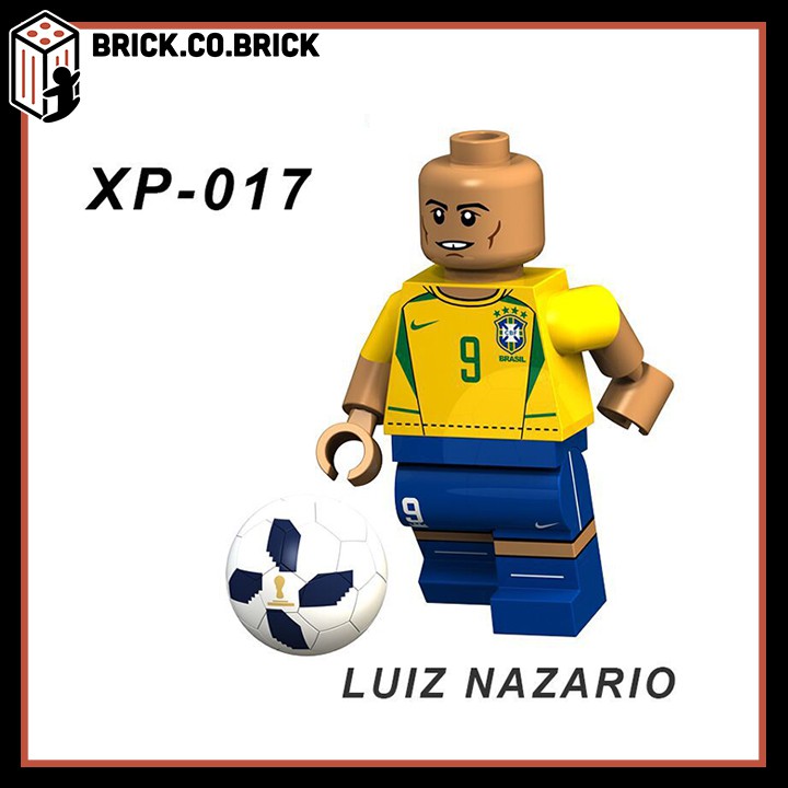 Lego Cầu Thủ Bóng Đá Nổi Tiếng Đồ Chơi Lắp Ráp Mô Hình Nhân Vật Messi Neymar Rolnado Beckham XT1003