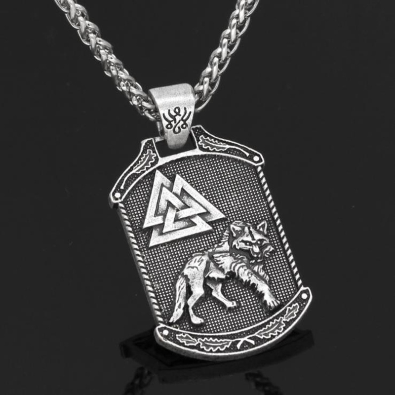 Dây chuyền mặt hình con sói/ cái cây phong cách viking cổ điển thời trang