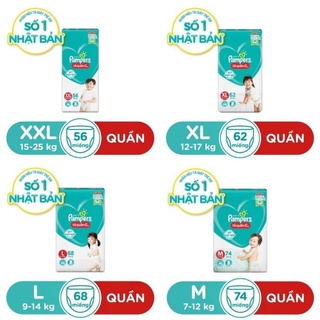 Tã quần pampers giữ dáng m74 l68 xl62 xxl56/pampers ngủ ngon l30 xl26