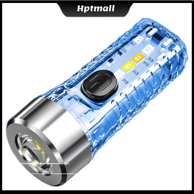 Đèn Pin Mini Siêu Nhẹ Đa Năng Sạc Nhanh Type-c Có Móc Khóa Tiện Dụng