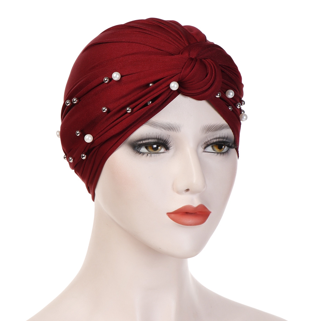 Mũ Turban Đính Hạt Phong Cách Ấn Độ Thời Trang Cho Nữ