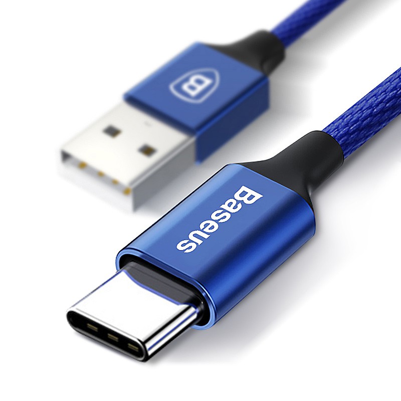 Dây Cáp Baseus Cổng Type C Usb 3a Sạc Nhanh Cho Android Samsung Huawei Xiaomi Và Điện Thoại Cổng Type-C