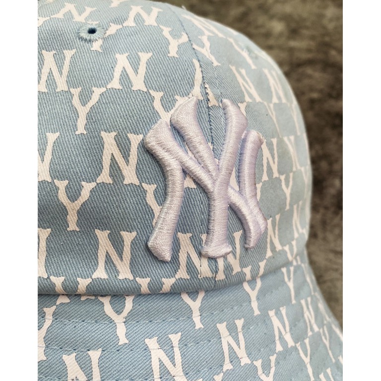 (HÀNG XUẤT XỊN) Mũ / Nón Bucket xanh N06 N//Y MONOGRAM BUCKET HAT CLEAR SKY Made in Viet//nam full-tem-tag One size