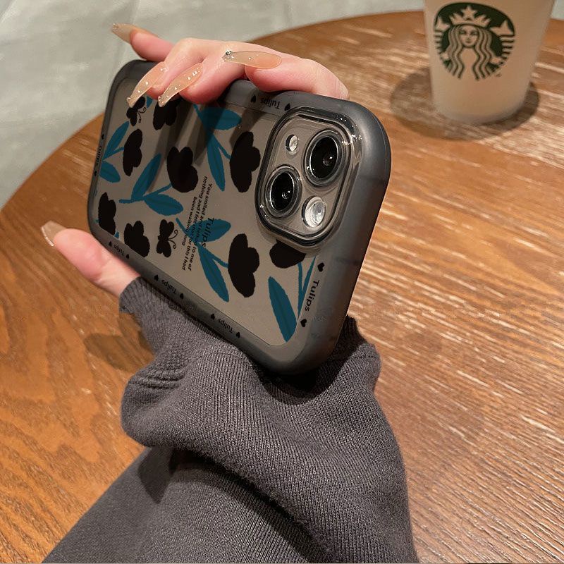 Ốp Điện Thoại Silicon Trong Suốt Hình Hoa Tulip Cho iphone 14promax 13pro 12 iPhone8plus 7 xr
